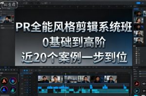 PR全能风格剪辑系统班，0基础到高阶，近20个案例一步到位-LH资源分享网