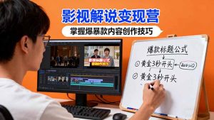 影视解说变现营：通过30+实战案例爆款内容创作技巧，掌握影视解说盈利密码-LH资源分享网