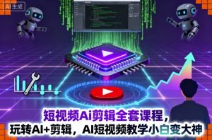 短视频Ai剪辑全套课程,玩转AI+剪辑,AI短视频教学小白变大神-LH资源分享网