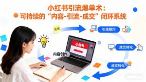 小红书引流爆单术:构建一套低成本 可持续的“内容-引流-成交”闭环系统-LH资源分享网