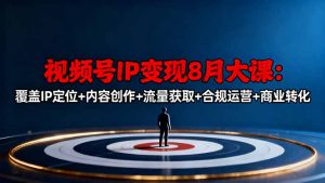 视频号IP变现8月大课,覆盖IP定位+内容创作+流量获取+合规运营+商业转化-LH资源分享网