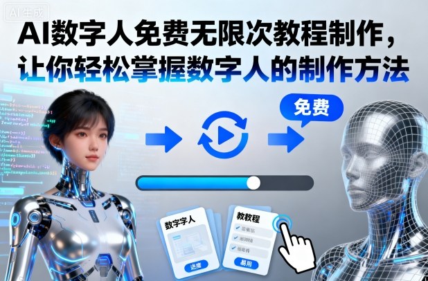 AI数字人免费无限次教程制作，让你轻松掌握数字人的制作方法-LH资源分享网