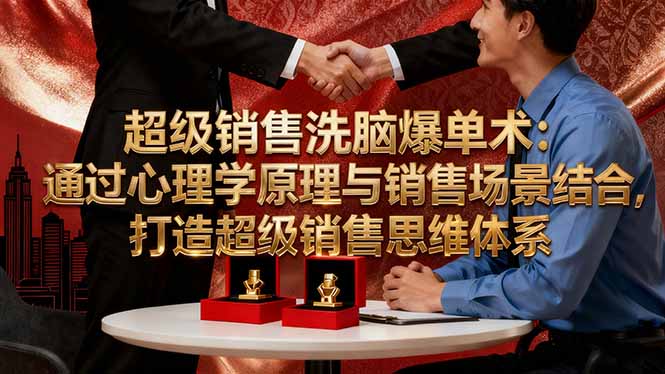 超级销售洗脑爆单术：通过心理学原理与销售场景结合,打造超级销售思维体系-LH资源分享网