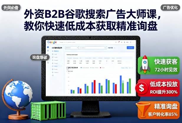 外资B2B谷歌搜索广告大师课，教你快速低成本获取精准询盘-LH资源分享网