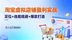 淘宝虚拟店铺盈利实战:定位+违规规避+爆款打造,月入过万很轻松!-LH资源分享网