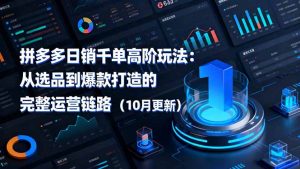 拼多多日销千单高阶玩法：从选品到爆款打造的完整运营链路(10月更新-LH资源分享网
