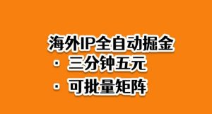 海外ip全自动掘金，2025必做蓝海项目，3分钟落地，矩阵直接开干【揭秘】-LH资源分享网