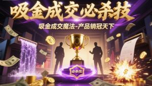吸金成交必杀技,吸金成交魔法-产品销冠天下-LH资源分享网