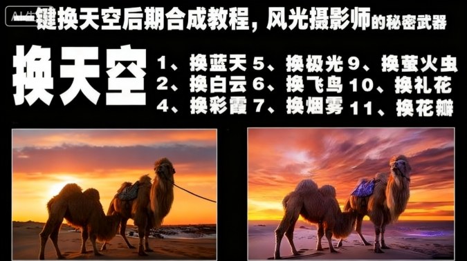 一键换天空后期合成教程，风光摄影师的秘密武器-LH资源分享网