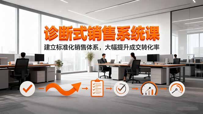 诊断式销售系统课，建立标准化销售体系，大幅提升成交转化率-LH资源分享网