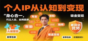 个人IP从认知到变现,身心合一,巧立人设,全网霸屏,吸金变现-LH资源分享网