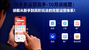 拼多多运营高手-10月训练营：讲解从新手到高阶玩法的完整运营体系！-LH资源分享网