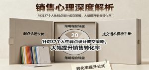 销售心理深度解析：针对37个人性弱点设计成交策略，大幅提升销售转化率！-LH资源分享网