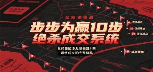 步步为赢10步绝杀成交系统，系统化解决从流量吸引到最终成交的完整链路-LH资源分享网