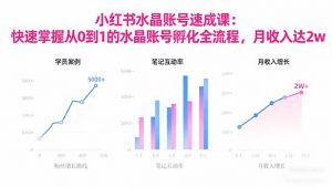 2025小红书水晶账号速成课：快速掌握从0-1水晶账号孵化全流程，月收入达2w-LH资源分享网