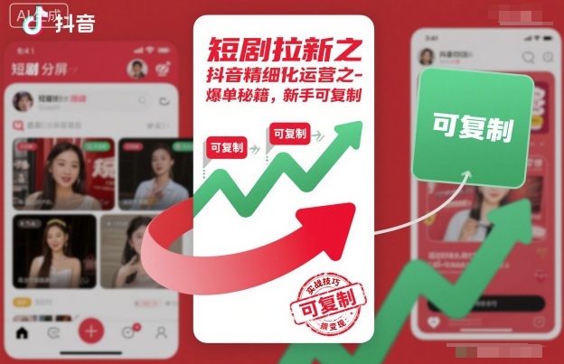 短剧拉新之抖音精细化运营之爆单秘籍，新手可复制-LH资源分享网