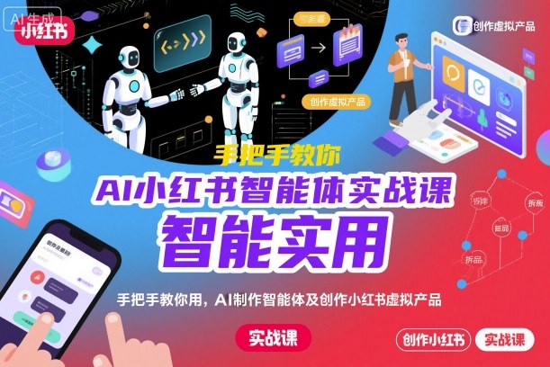 AI小红书智能体实战课，手把手教你用AI制作智能体及创作小红书虚拟产品，提效+内容商业化(更新)-LH资源分享网