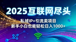 2025网创尽头王炸项目！私域 IP + 精准引流，新手小白在家躺赚日入 1000+-LH资源分享网