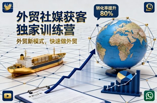 外贸社媒获客独家训练营，外贸新模式，快速做外贸(更新)-LH资源分享网