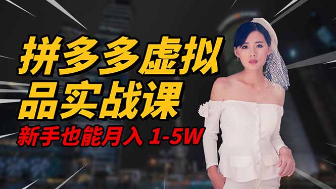2025 拼多多虚拟品系统实战课，轻资产项目，可矩阵开工作室，新手也能…-LH资源分享网