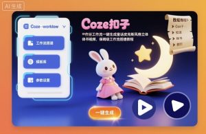 Coze扣子工作流一键生成童话皮克斯风格立体书视频，保姆级工作流搭建教程-LH资源分享网