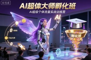 AI超体大师孵化班,AI超级个体流量实战训练营-LH资源分享网