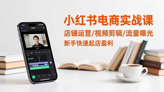 小红书电商实战课：店铺运营/视频剪辑/流量曝光，新手快速起店盈利-LH资源分享网