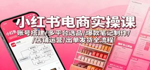 小红书电商实操课：账号搭建/多平台选品/爆款笔记制作/店铺运营/出单发货全流程-LH资源分享网