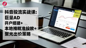 抖音投流实战课:巨量AD开户搭建+本地推精准投放+聚光出价策略,成本降低40%-LH资源分享网