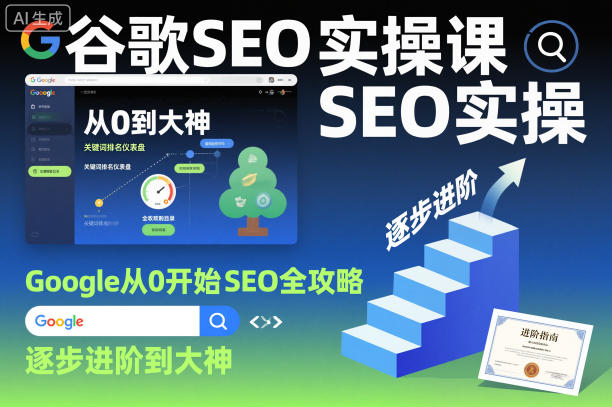 谷歌SEO实操课，Google从0开始SEO全攻略，逐步进阶到大神-LH资源分享网