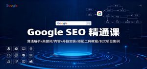 Google SEO 精通课：算法解析/关键词/内容/外链实操/搭配工具教程/B2C项目案例-LH资源分享网