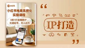 小红书流量变现系统化实操课程，0到1打造爆款IP，光速起号，月入过万-LH资源分享网