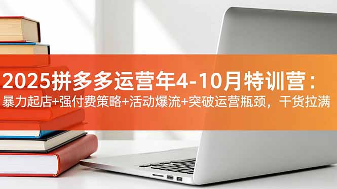 2025拼多多运营年4-10月特训营：暴力起店+强付费策略+活动爆流+突破运营瓶颈，干货拉满-LH资源分享网