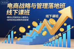 电商战略与管理落地班线下课,教你公司如何从小做到大,如何实现业绩和利润倍增【录音】-LH资源分享网