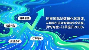 阿里国际站数据化运营课-11月，从精准引流到询盘转化全流程，月均询盘+订单提升200%-LH资源分享网