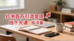 小红书百万引流变现-11月线下大课:分享从0到百万引流路径,手把手教偷流量、拿结果-LH资源分享网