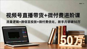 视频号直播带货+微付费进阶课：流量逻辑+微信豆投放+微付费优化，新手月销破50万-LH资源分享网