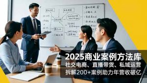 2025商业案例方法库,社交电商、直播带货、私域运营,拆解200+案例助力年营收破亿-LH资源分享网