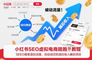 小红书SEO虚拟电商陪跑教程,实现seo搜索被动流量,自动成交的被动收入睡后项目-LH资源分享网