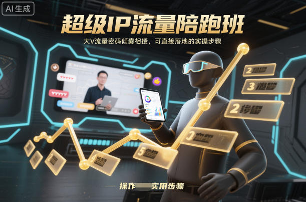 超级IP流量陪跑班，大V流量密码倾囊相授，可直接落地的实操步骤-LH资源分享网