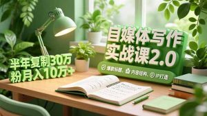 自媒体写作实战课2.0，爆款标题、内容结构、IP打造，半年复制30万粉月入10万+-LH资源分享网