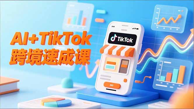 AI+TikTok跨境速成课，智能翻译、店铺定位、流程拆解，7天高效上线运营-LH资源分享网