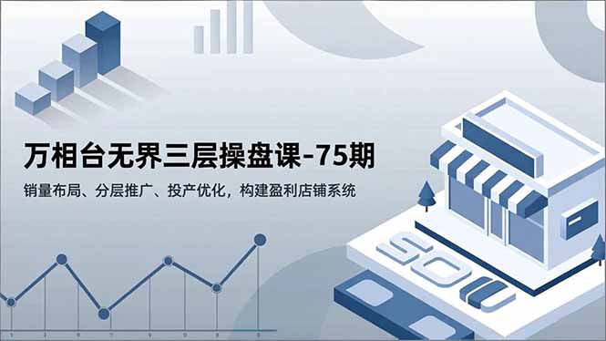 万相台无界三层操盘课-75期，销量布局、分层推广、投产优化，构建盈利店铺系统-LH资源分享网