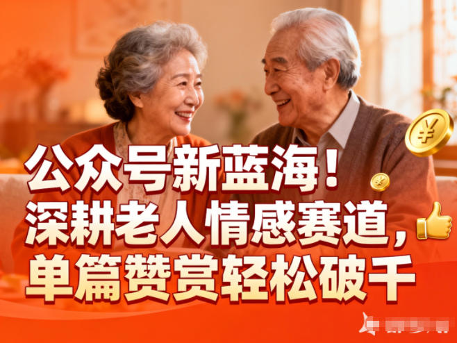 公众号新蓝海！深耕老人情感赛道，单篇赞赏轻松破1k-LH资源分享网