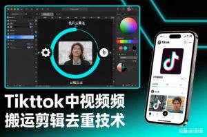 Tiktok中视频纯搬运剪辑去重技术，外来技术，自行测试-LH资源分享网