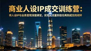 商业人设IP成交训练营-12月：将人设IP与业务变现深度绑定，从流量到信任再到成交闭环-LH资源分享网