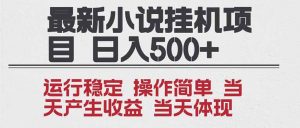 2025全新小说挂机项目 年前吃肉 操作简单，单机当天收益1000+，收益无上限，可矩阵操作-LH资源分享网