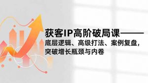 获客IP高阶破局课,底层逻辑、高级打法、案例复盘,突破增长瓶颈与内卷-LH资源分享网