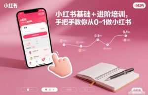 小红书基础+进阶培训,手把手教你从0-1做小红书-LH资源分享网