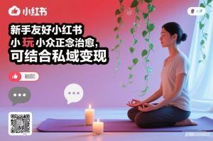 新手友好小红书小众正念治愈，玩法简单，可结合私域变现-LH资源分享网